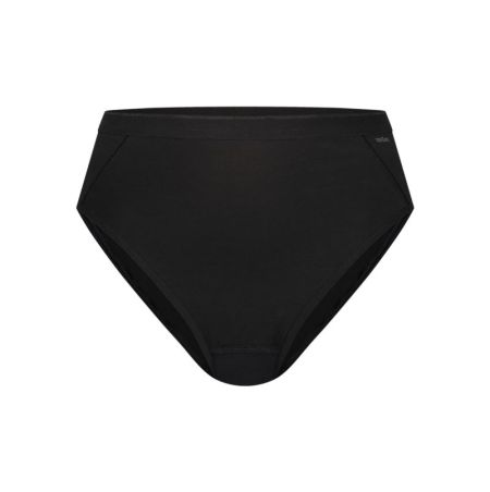High leg slip organic cotton s 090-zwart