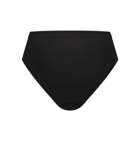 High leg slip organic cotton s 090-zwart