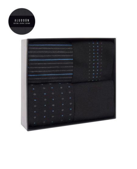 Gift box kousen 4p black