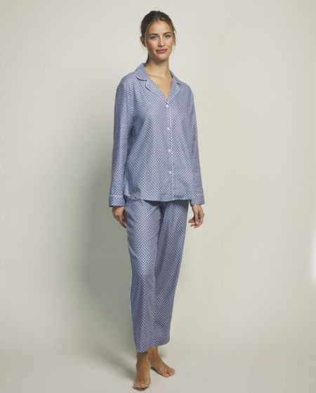 Pyjama doorknoop 006-azul blue