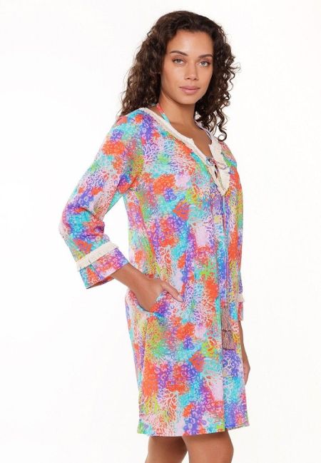 Strandkleed 153-coral leopa