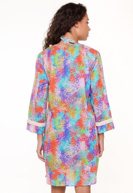 Strandkleed 153-coral leopa