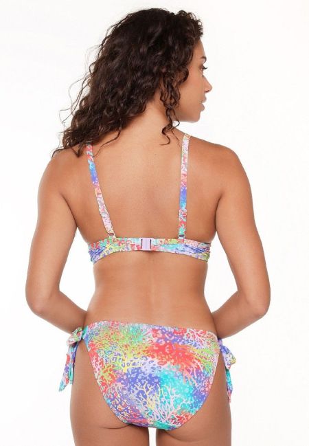 BIKINI TOP CORAL LEOPARD