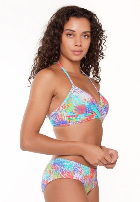 BIKINI SHORT CORAL LEOPARD