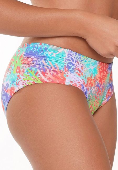 BIKINI SHORT CORAL LEOPARD
