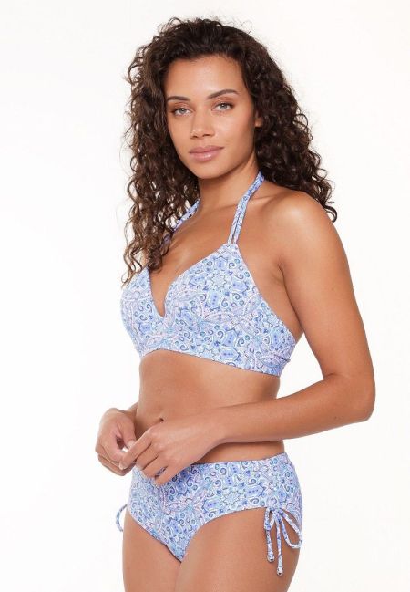bikini top blue paisley pr