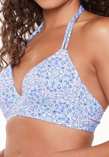 bikini top blue paisley pr