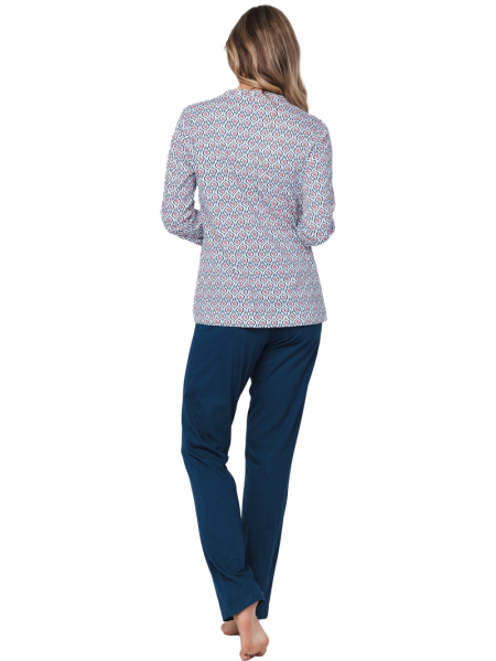 Pyjama met knopen 520-dark blue