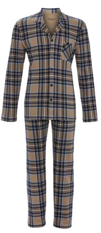 pyjama heren doorknoop 907-pepper
