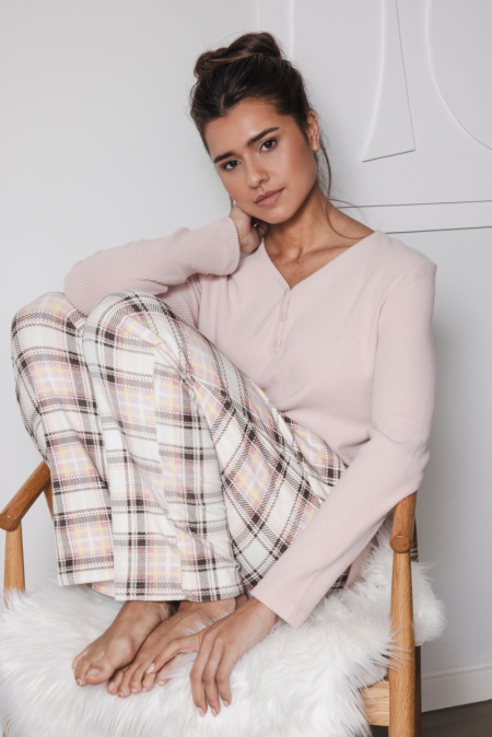 pyjama met buttons 210-PINK