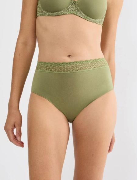 feel of modal midi slip 7855-groen kaki
