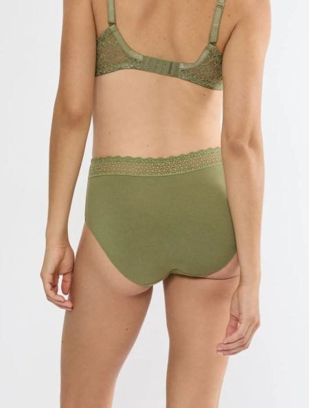feel of modal midi slip 7855-groen kaki